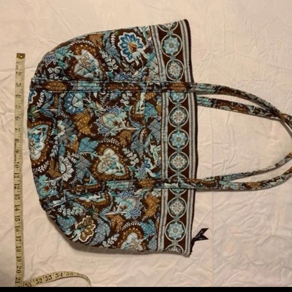Medium Vera Bradley Zipper Tote in Java Blue - Picture 3 of 5